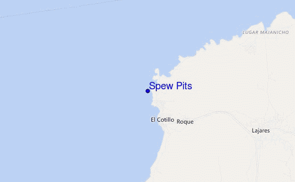 mapa de localização de Spew Pits