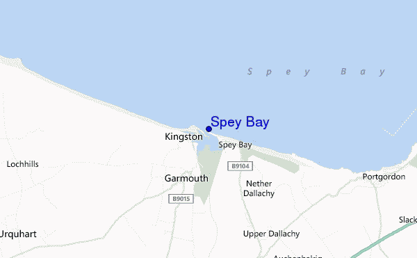 mapa de localização de Spey Bay