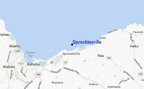 mapa de localização de Sprecklesville