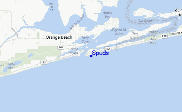 mapa de localização de Spuds