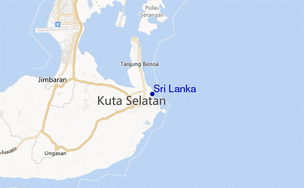 mapa de localização de Sri Lanka