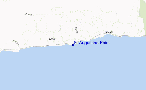 mapa de localização de St Augustine Point