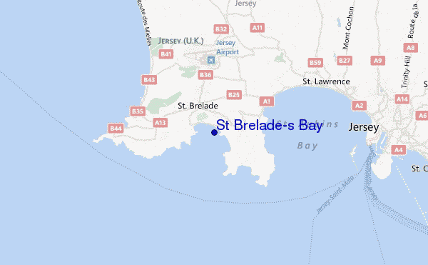 mapa de localização de St Brelade's Bay