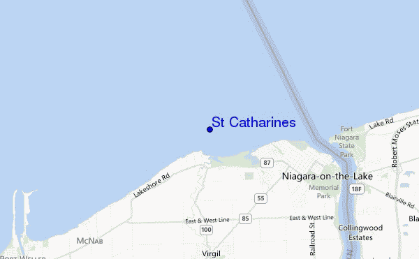 mapa de localização de St Catharines