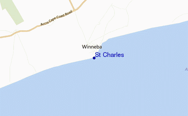 mapa de localização de St Charles