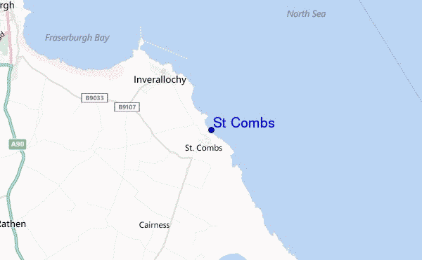 mapa de localização de St Combs