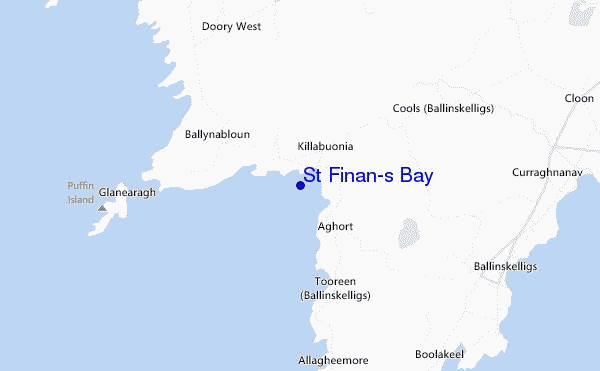 mapa de localização de St Finan's Bay