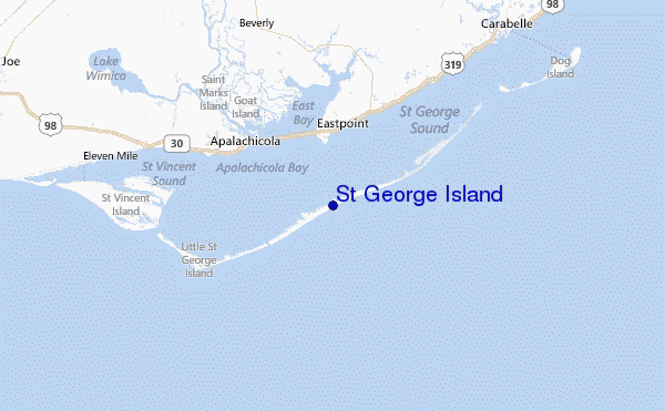 St George Island Location Map