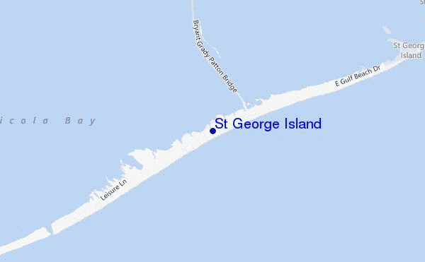 mapa de localização de St George Island