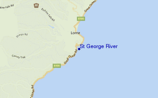 mapa de localização de St George River