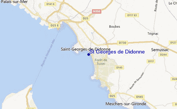 mapa de localização de St Georges de Didonne