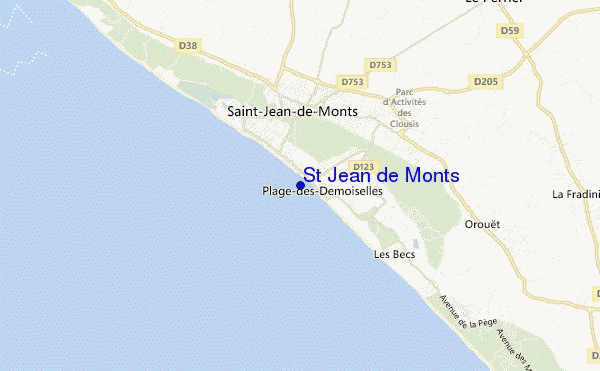 mapa de localização de St Jean de Monts