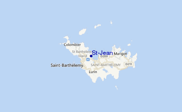mapa de localização de St-Jean