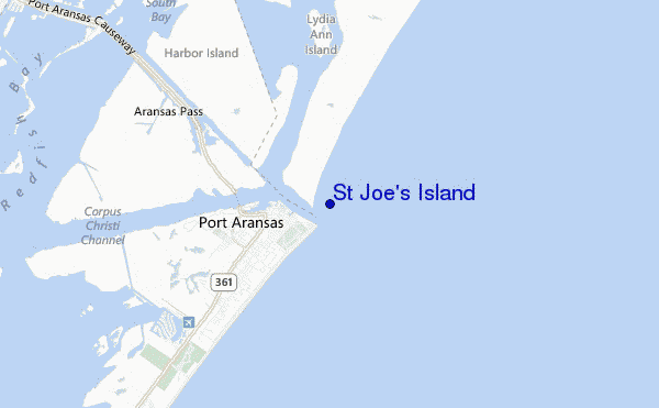 mapa de localização de St Joe s Island