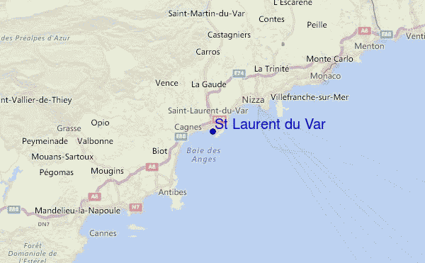 St Laurent du Var Location Map