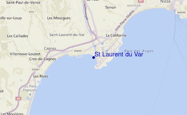 mapa de localização de St Laurent du Var