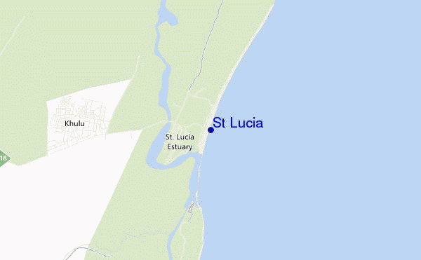 mapa de localização de St Lucia