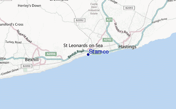mapa de localização de Stamco