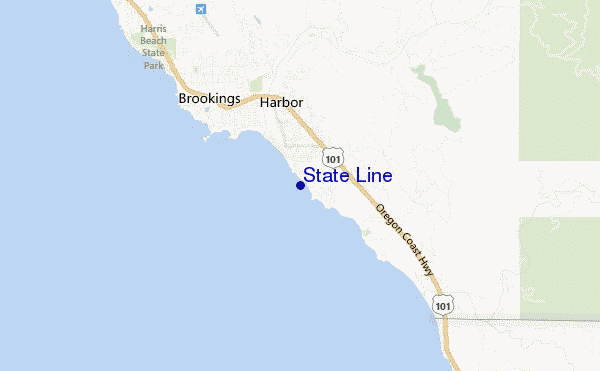 mapa de localização de State Line