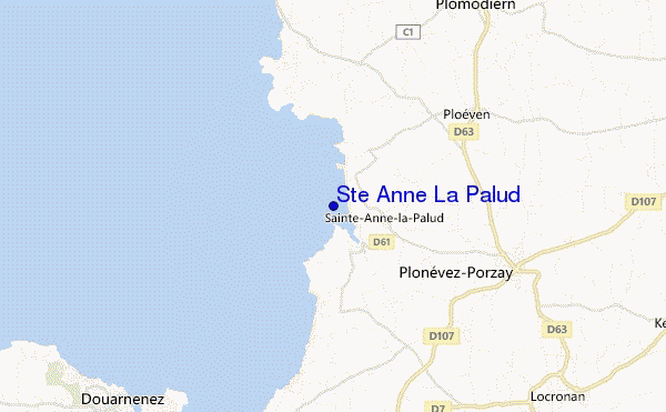 mapa de localização de Ste Anne La Palud