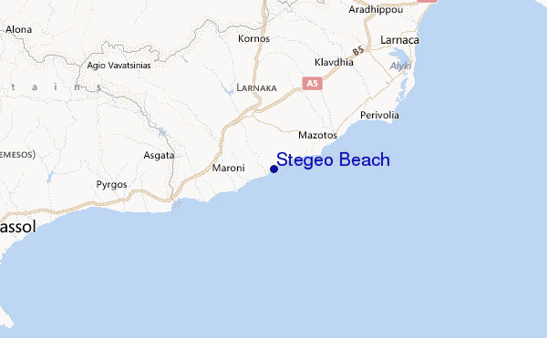 Stegeo Beach Location Map