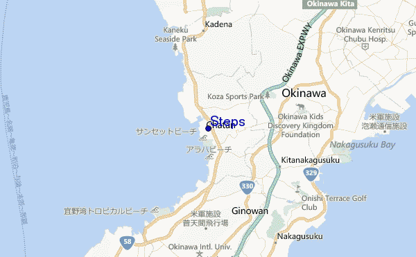 mapa de localização de Steps