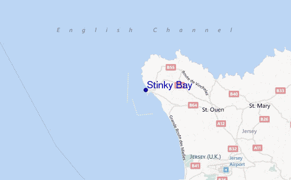 mapa de localização de Stinky Bay