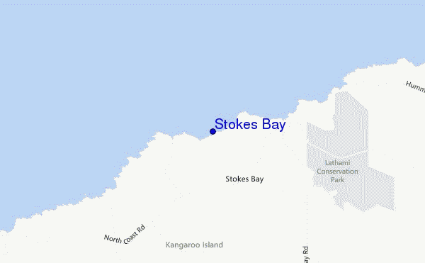 mapa de localização de Stokes Bay