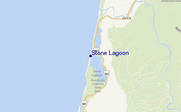 mapa de localização de Stone Lagoon