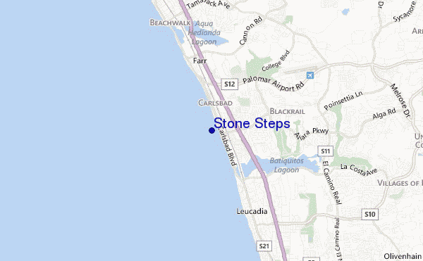 mapa de localização de Stone Steps