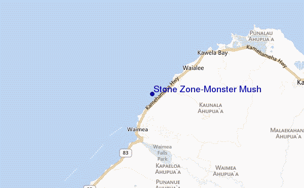 mapa de localização de Stone Zone/Monster Mush