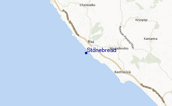 mapa de localização de Stonebread