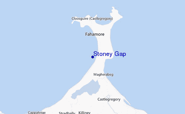mapa de localização de Stoney Gap