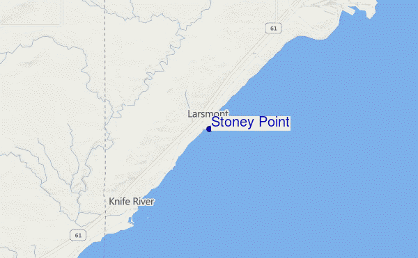 mapa de localização de Stoney Point