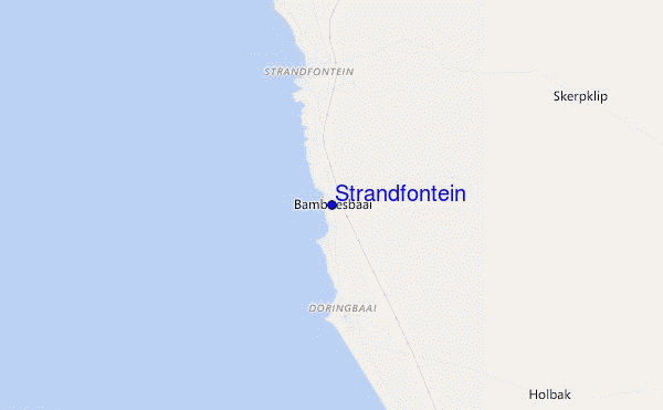 mapa de localização de Strandfontein