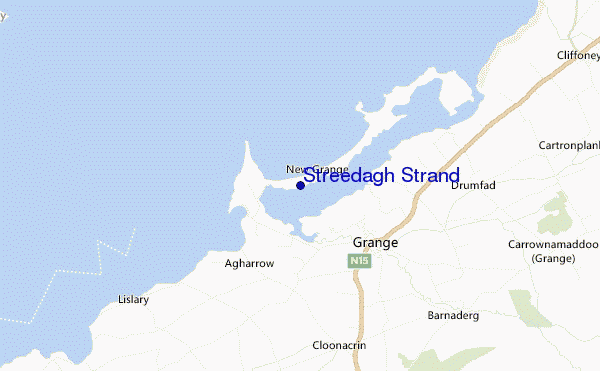 mapa de localização de Streedagh Strand