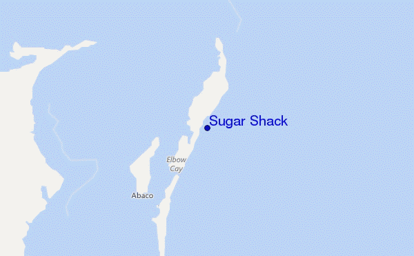 mapa de localização de Sugar Shack
