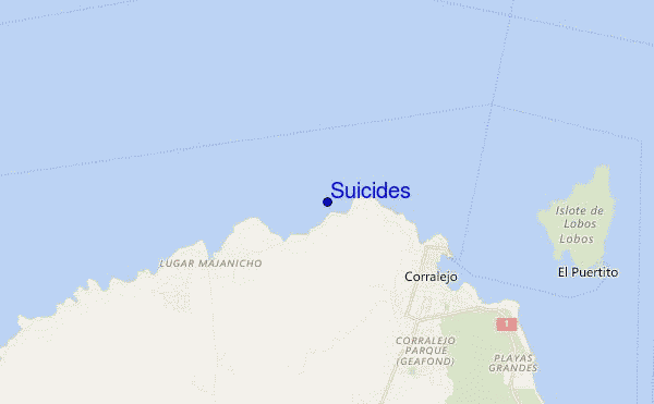 mapa de localização de Suicides