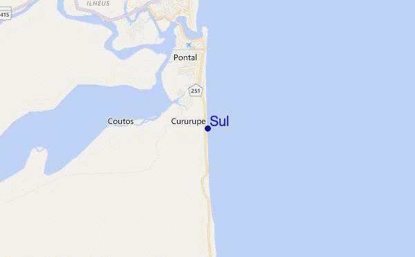 mapa de localização de Sul