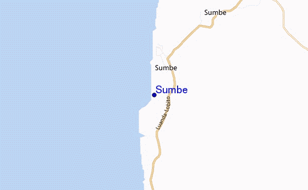 mapa de localização de Sumbe