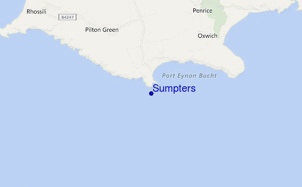 mapa de localização de Sumpters