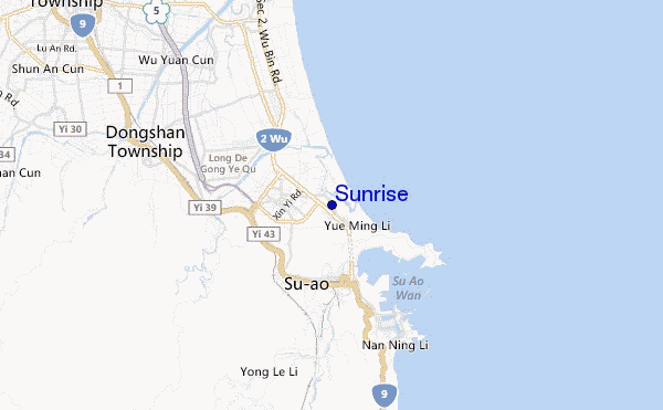 mapa de localização de Sunrise