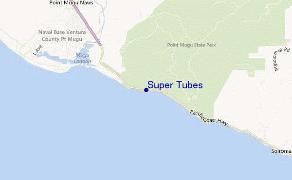 mapa de localização de Super Tubes