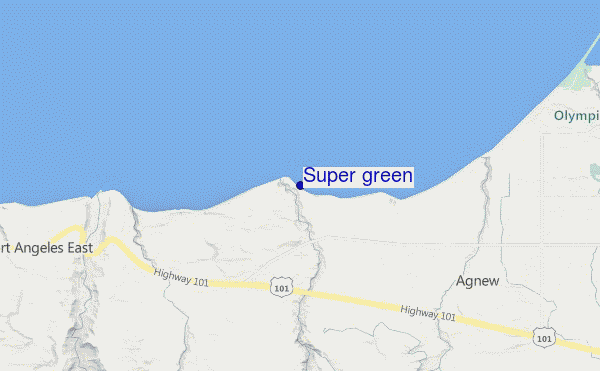 mapa de localização de Super green