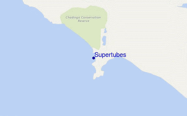 mapa de localização de Supertubes