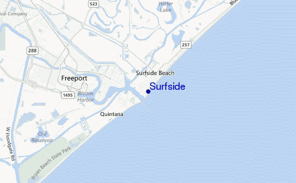 mapa de localização de Surfside
