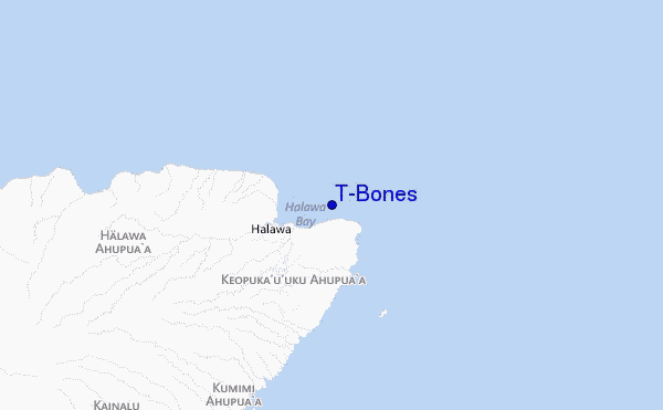 mapa de localização de T-Bones