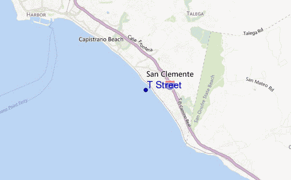 mapa de localização de T Street