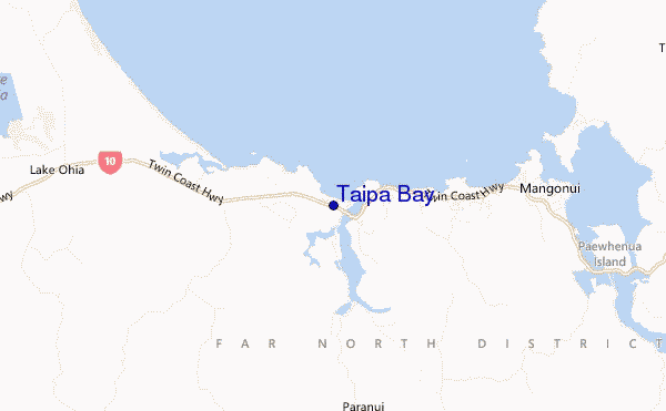 mapa de localização de Taipa Bay