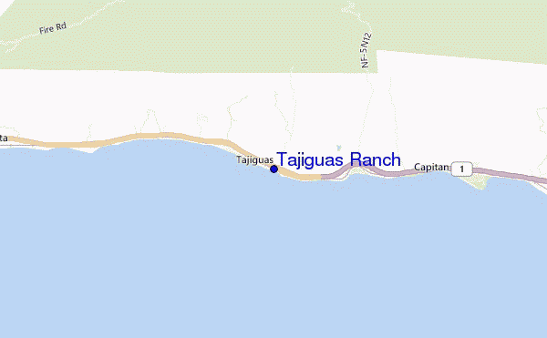 mapa de localização de Tajiguas Ranch